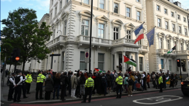 Les partisans de la Palestine organisent une manifestation avant le match France-Israël