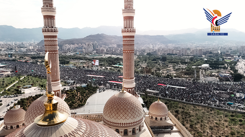 Marchas de un millón de personas en la capital, Sanaá, y varias gobernaciones en apoyo del Libro de Dios Allah y la Mezquita de Al-Aqsa