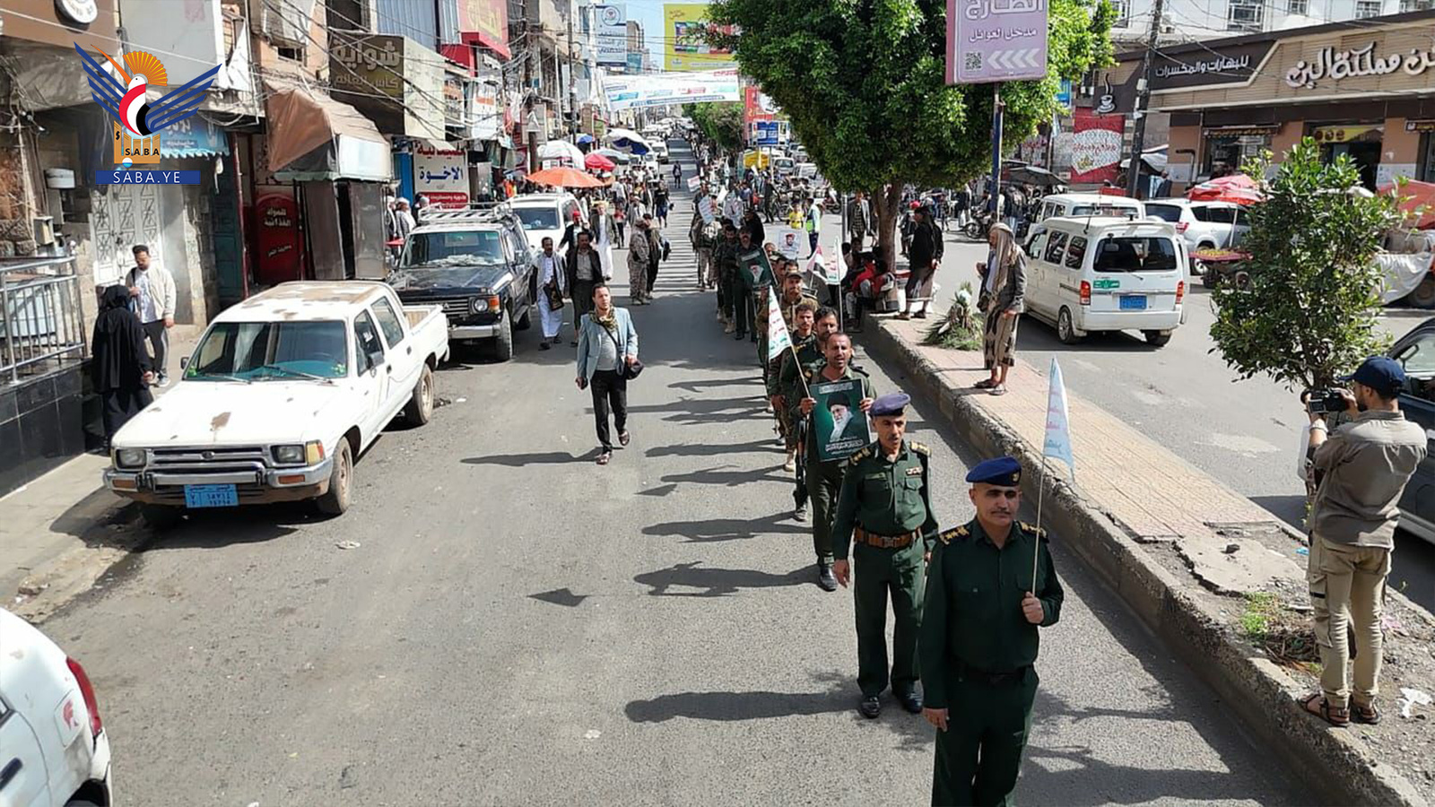 Ibb – Marcha y concentración de la Policía Comunitaria y de Seguridad de Al-Mashna