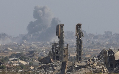 Cinco palestinos, entre ellos cuatro niños, resultaron heridos en un bombardeo israelí en el sur de Gaza