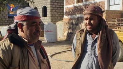 Al-Jawf... para verificar las condiciones de las familias de los mártires en Al-Anan y Al-Marashi
