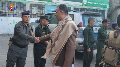 El gobernador de Hajjah visita a los heridos, al personal de seguridad y el cementerio de los mártires