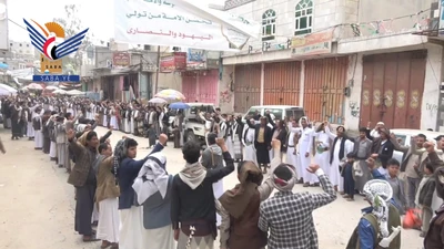 مئات الوقفات الشعبية بصعدة إعلاناً للنفير وتأكيداً على الجهوزية لأي تطورات