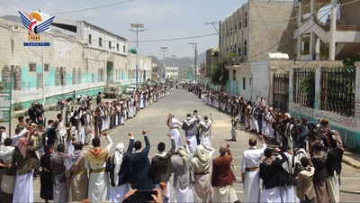 وقفات حاشدة في حجة تأكيدًا على الجهوزية وتضامنًا مع محور المقاومة