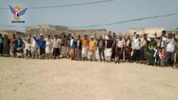 Mahnwache der Solidarität mit der Bevölkerung der Insel Kamaran in Hodeidah mit dem palästinensischen Volk