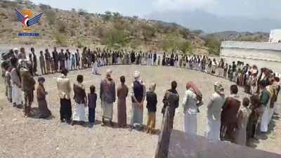 وقفات جماهيرية في ريمة تأكيدًا على الإستنفار والجهوزية ونصرة لفلسطين