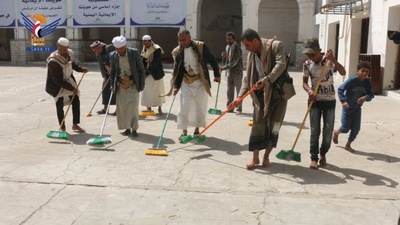 Taiz... Lanzamiento de la campaña "Limpia mi casa" en la Mezquita del Noble Compañero Mu'adh al-Yund