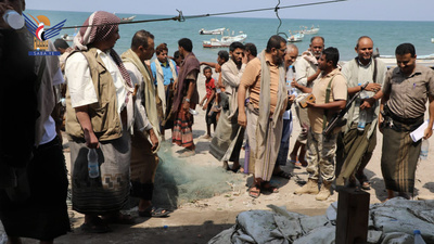 La Inspección de operaciones en centros de desembarque de pescado en el distrito de Al Hudaydah