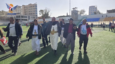 Inspección de los preparativos finales para la inauguración del Estadio Al-Dharrafi en la Gobernación Capital
